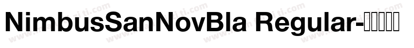 NimbusSanNovBla Regular字体转换